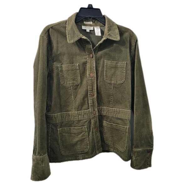 Jones Sport New York Signature Green Corduroy Jacket Size L - Picture 2 of 9